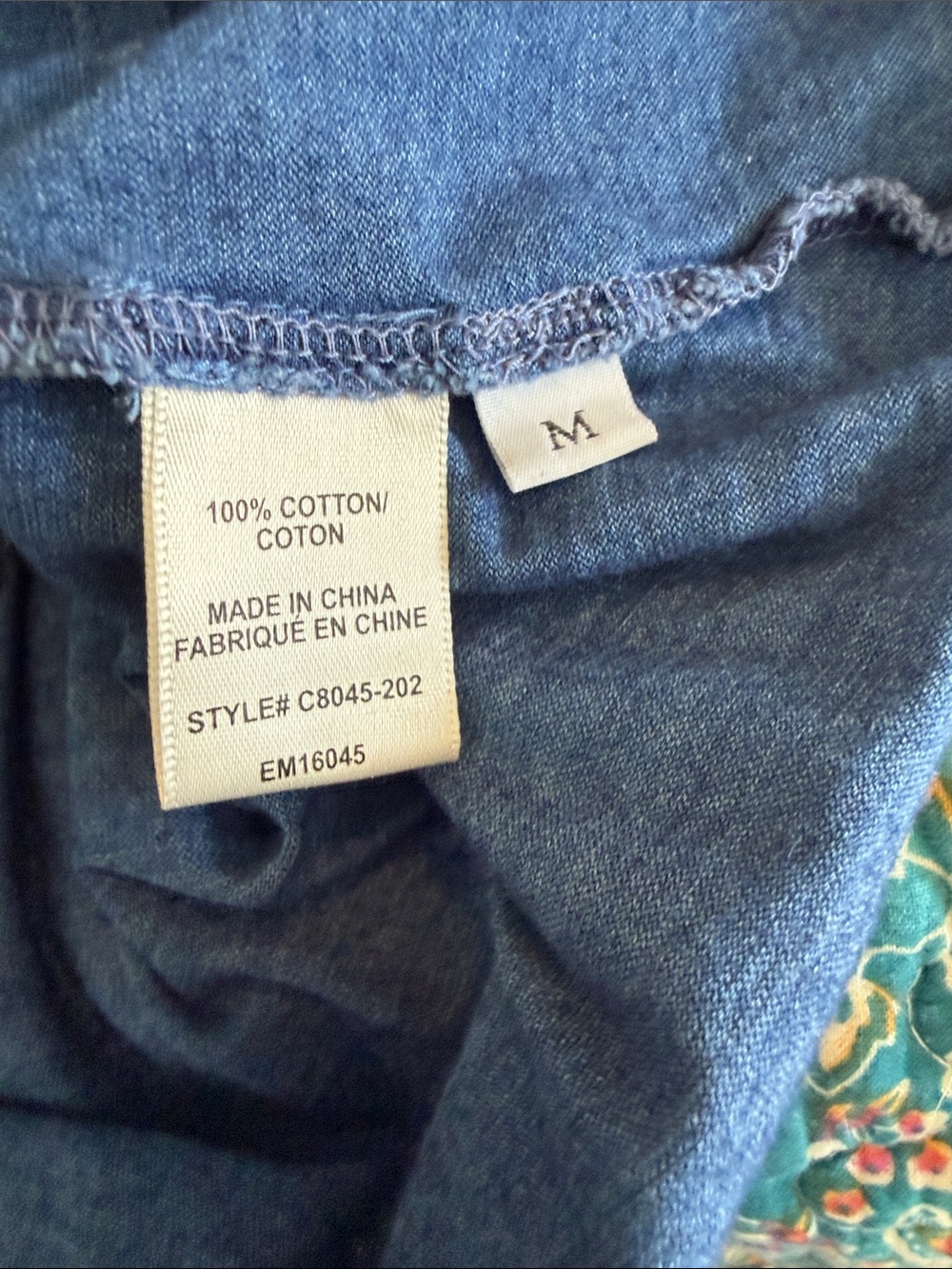 cloth & stone Denim-Blue Button-Front Shirt Dress - Picture 4 of 6